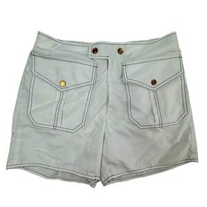 Vintage State O Maine John Weitz Pool Pants White Contrast Stitch Shorts‎ 34